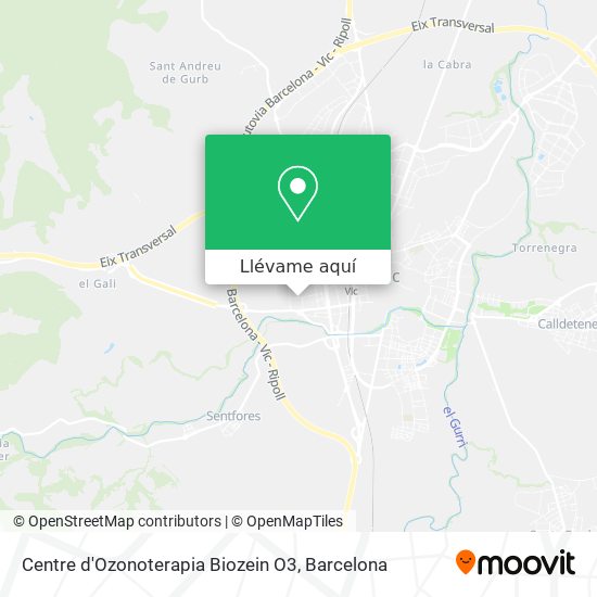 Mapa Centre d'Ozonoterapia Biozein O3