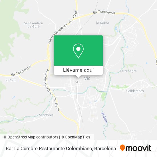 Mapa Bar La Cumbre Restaurante Colombiano