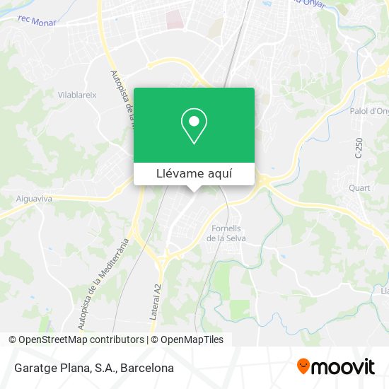 Mapa Garatge Plana, S.A.