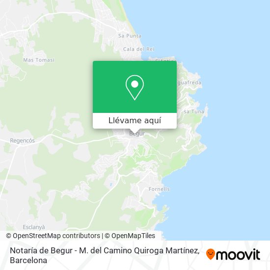 Mapa Notaría de Begur - M. del Camino Quiroga Martínez