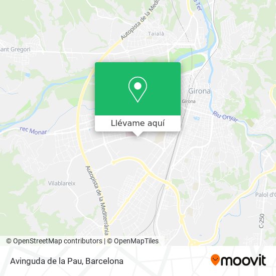 Mapa Avinguda de la Pau