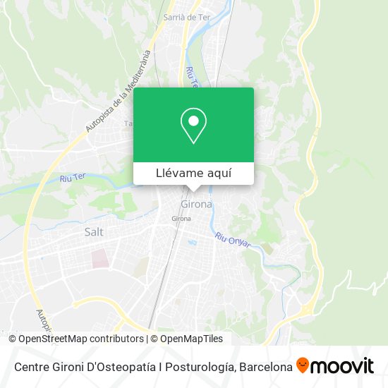 Mapa Centre Gironi D'Osteopatía I Posturología