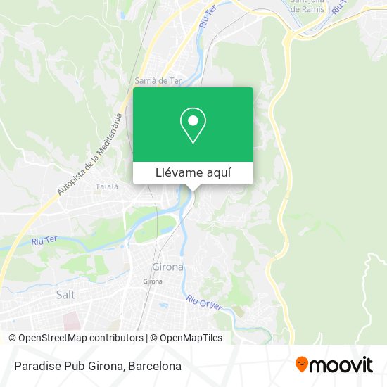 Mapa Paradise Pub Girona
