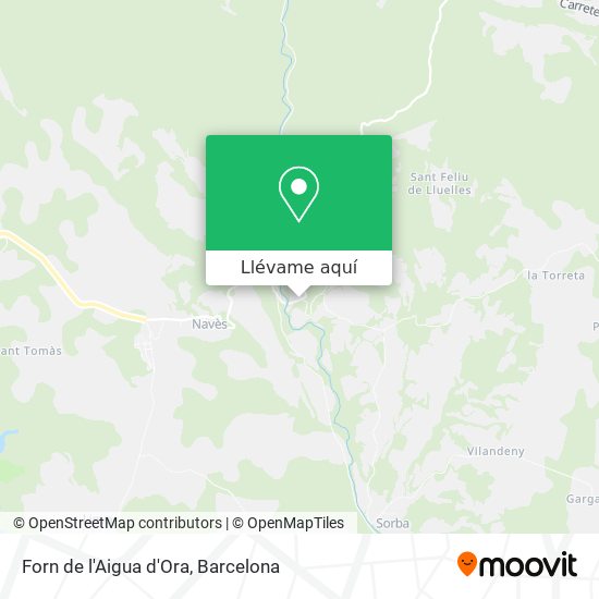 Mapa Forn de l'Aigua d'Ora