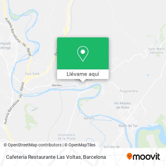 Mapa Cafeteria Restaurante Las Voltas