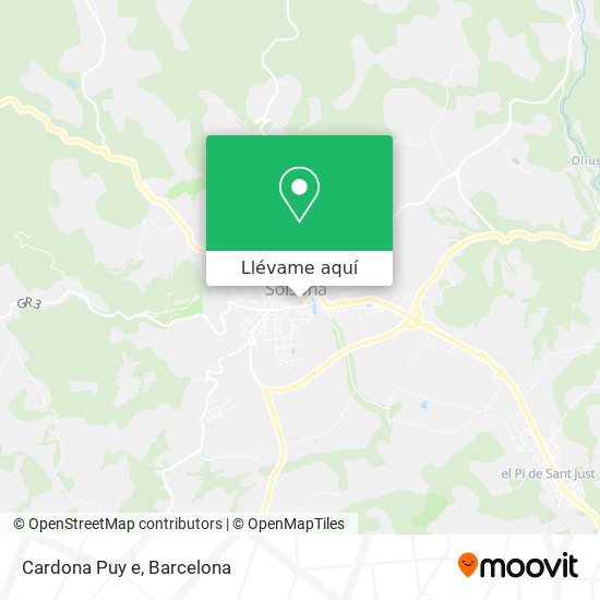 Mapa Cardona Puy e