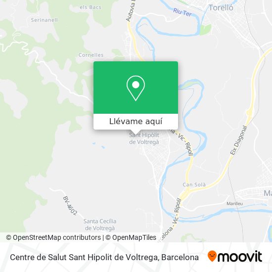 Mapa Centre de Salut Sant Hipolit de Voltrega