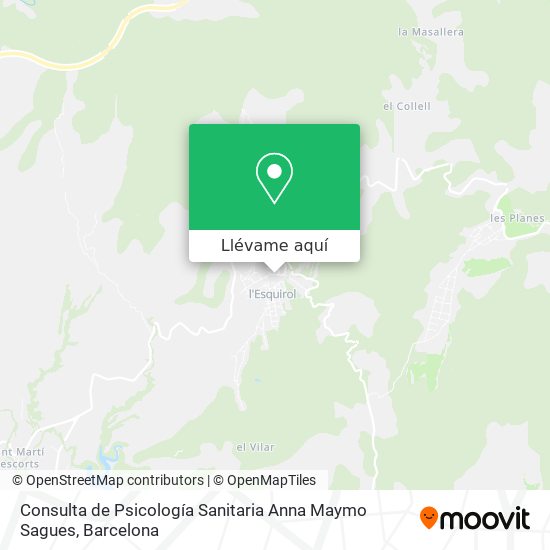 Mapa Consulta de Psicología Sanitaria Anna Maymo Sagues