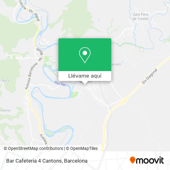Mapa Bar Cafeteria 4 Cantons
