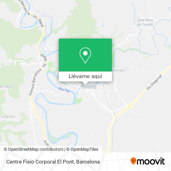 Mapa Centre Fisio Corporal El Pont
