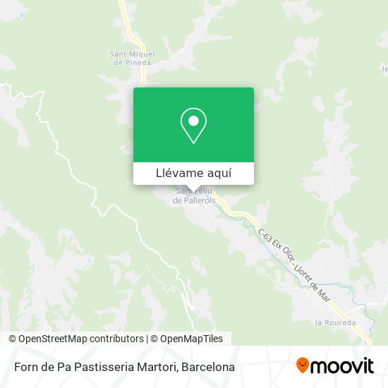 Mapa Forn de Pa Pastisseria Martori