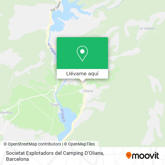 Mapa Societat Explotadors del Camping D'Oliana