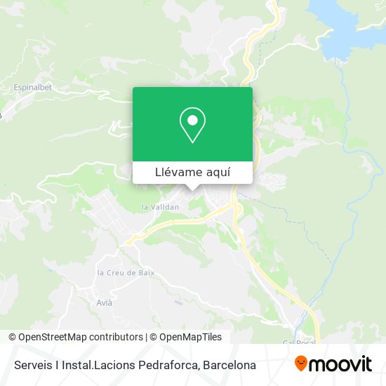Mapa Serveis I Instal.Lacions Pedraforca