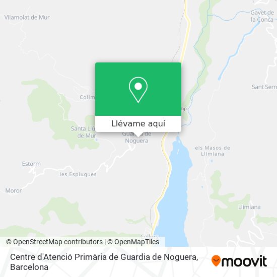 Mapa Centre d'Atenció Primària de Guardia de Noguera
