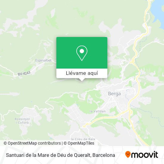 Mapa Santuari de la Mare de Déu de Queralt