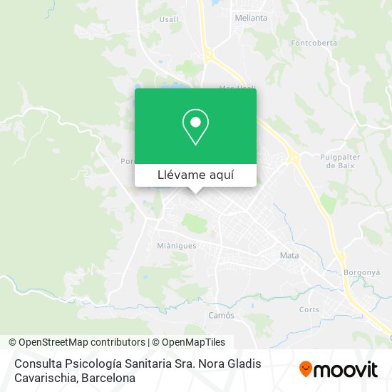 Mapa Consulta Psicología Sanitaria Sra. Nora Gladis Cavarischia