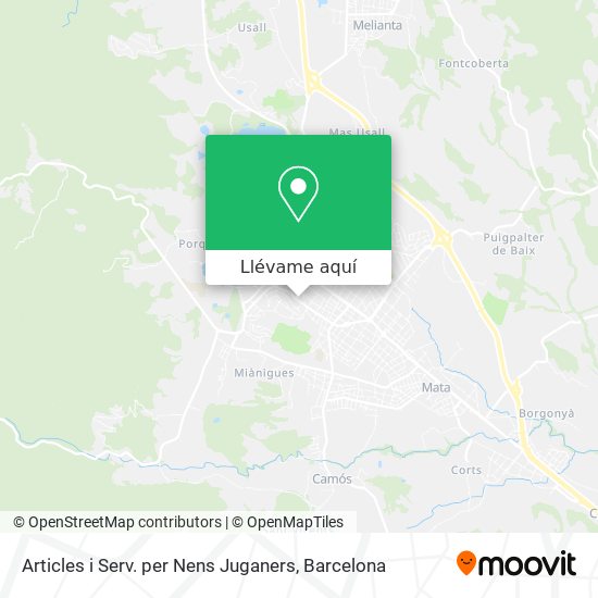 Mapa Articles i Serv. per Nens Juganers