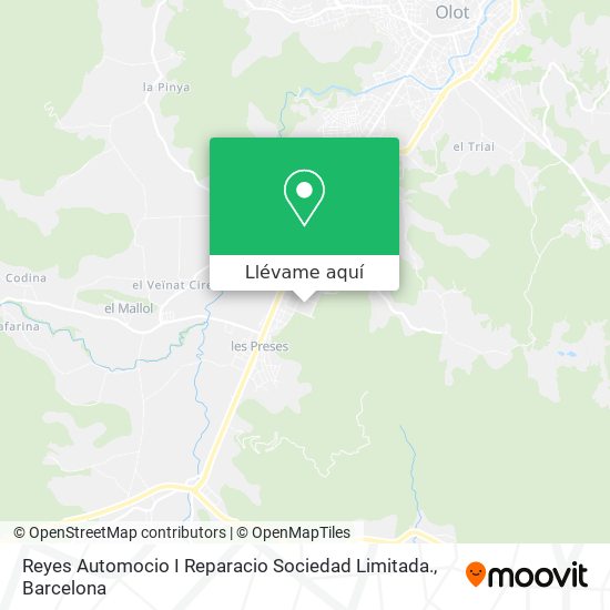 Mapa Reyes Automocio I Reparacio Sociedad Limitada.