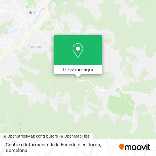 Mapa Centre d'Informació de la Fageda d'en Jordà