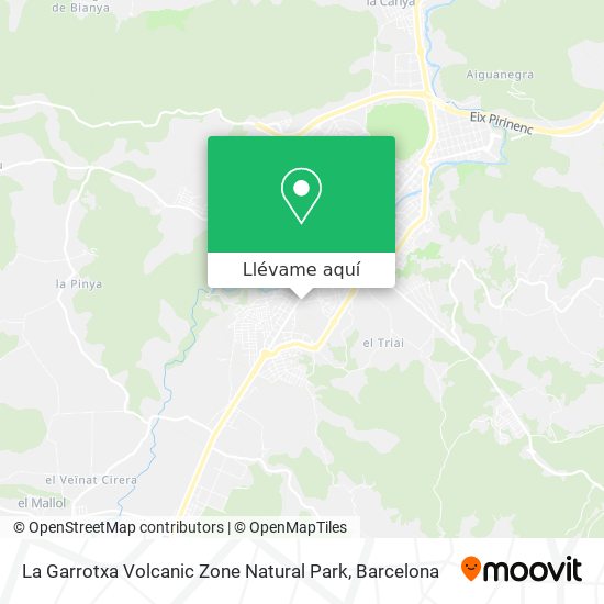 Mapa La Garrotxa Volcanic Zone Natural Park