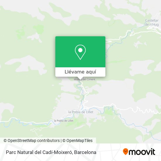 Mapa Parc Natural del Cadí-Moixeró
