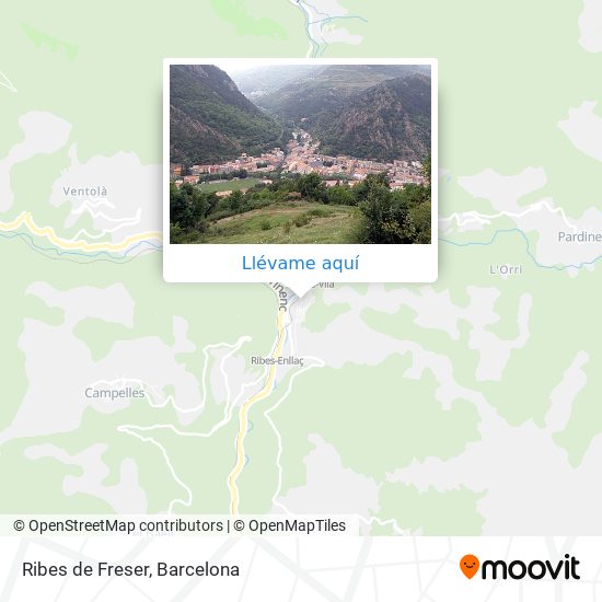 Mapa Ribes de Freser