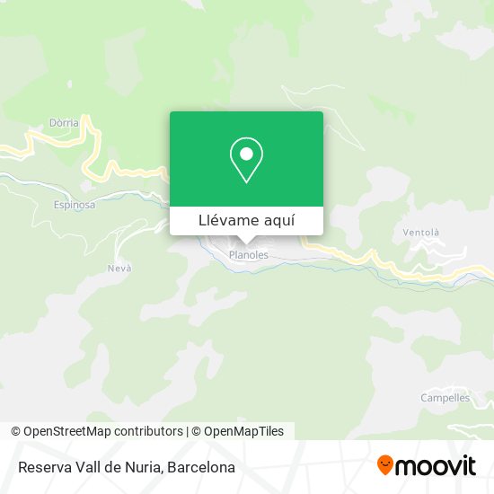 Mapa Reserva Vall de Nuria