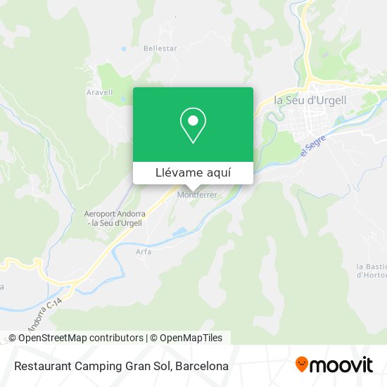 Mapa Restaurant Camping Gran Sol