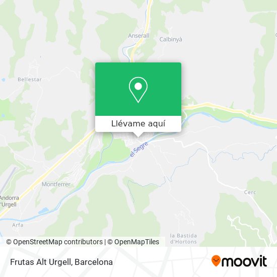 Mapa Frutas Alt Urgell