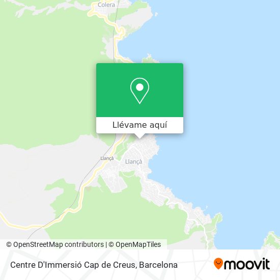 Mapa Centre D'Immersió Cap de Creus