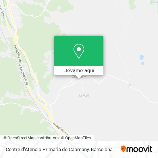 Mapa Centre d'Atenció Primària de Capmany