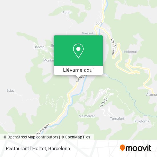Mapa Restaurant l'Hortet