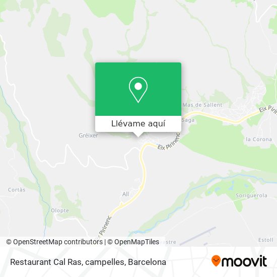 Mapa Restaurant Cal Ras, campelles