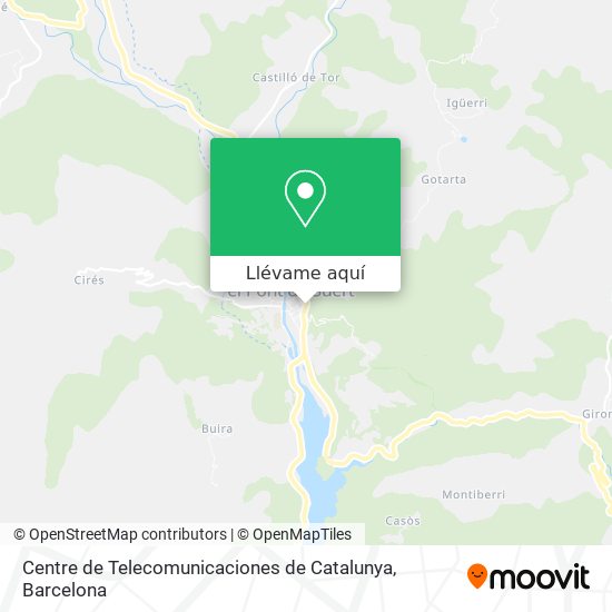 Mapa Centre de Telecomunicaciones de Catalunya