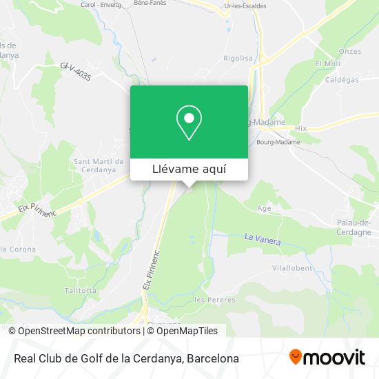 Mapa Real Club de Golf de la Cerdanya