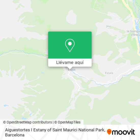 Mapa Aiguestortes I Estany of Saint Maurici National Park