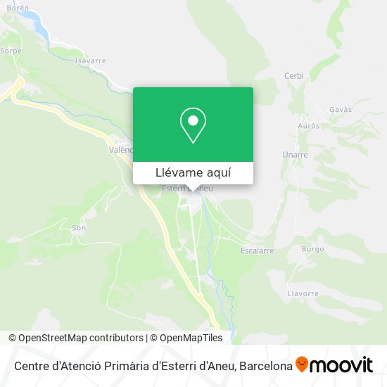 Mapa Centre d'Atenció Primària d'Esterri d'Aneu