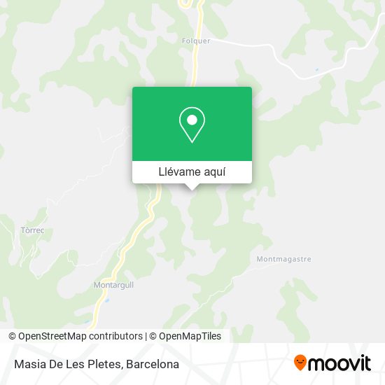 Mapa Masia De Les Pletes