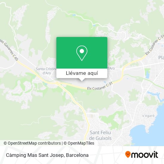 Mapa Càmping Mas Sant Josep