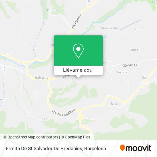 Mapa Ermita De St Salvador De Predanies