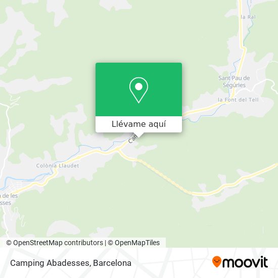 Mapa Camping Abadesses