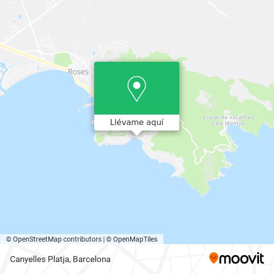 Mapa Canyelles Platja