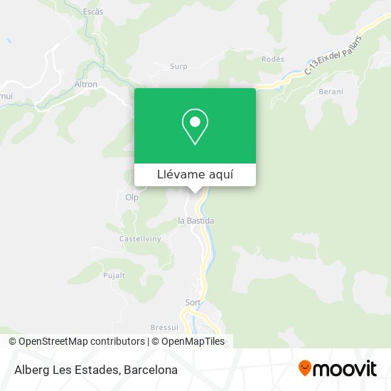 Mapa Alberg Les Estades