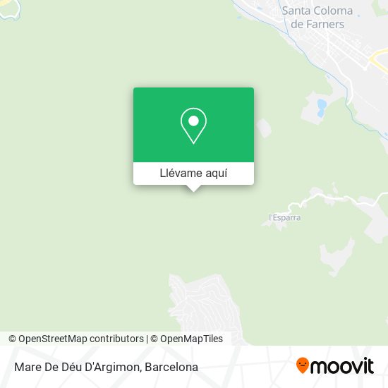 Mapa Mare De Déu D'Argimon