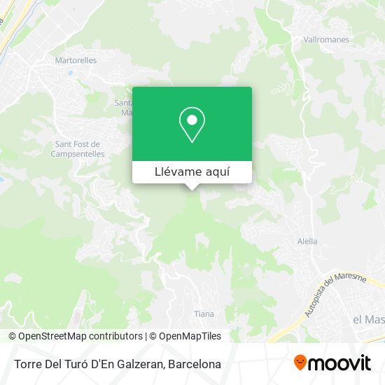 Mapa Torre Del Turó D'En Galzeran