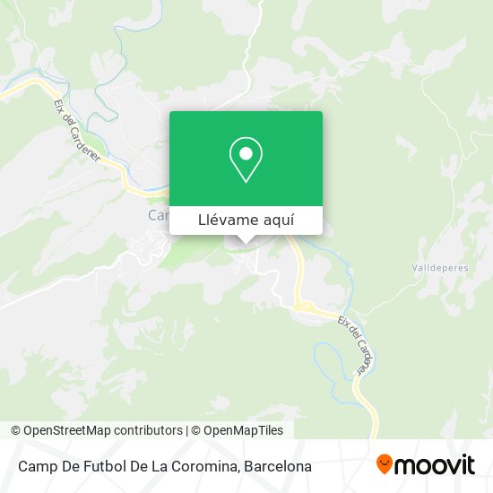 Mapa Camp De Futbol De La Coromina