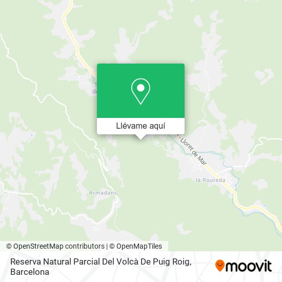 Mapa Reserva Natural Parcial Del Volcà De Puig Roig