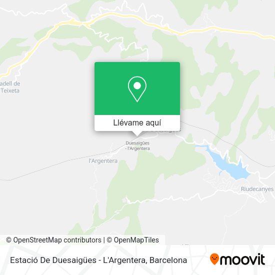 Mapa Estació De Duesaigües - L'Argentera