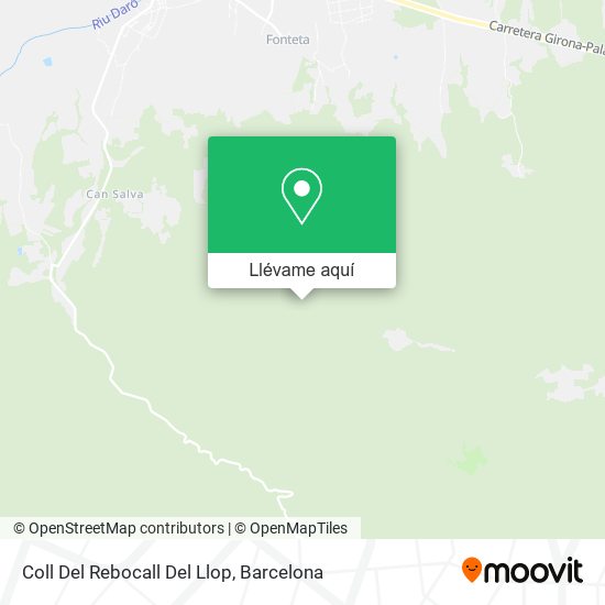 Mapa Coll Del Rebocall Del Llop