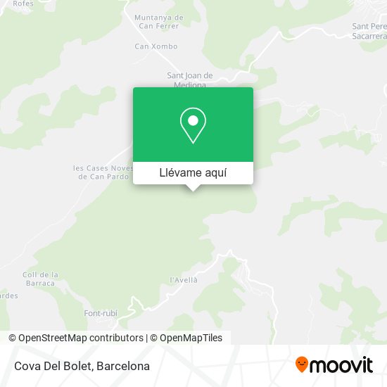 Mapa Cova Del Bolet